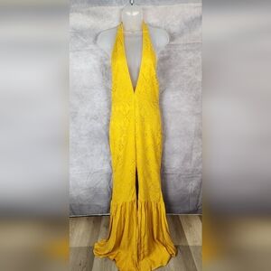 Yellow Halter Jumpsuit